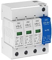 Ограничитель импульсных напряжений УЗИП OBO SurgeController 4п L1-L2-L3-N-PE классII+III 10кА картинка